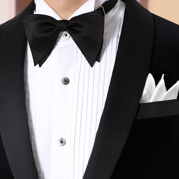 Papillon oversize a punta elegante da sposo per uomo