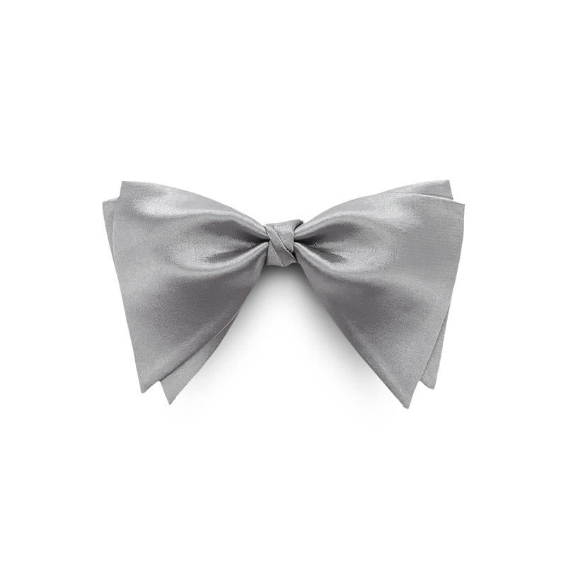Papillon oversize a punta elegante da sposo per uomo - Grigio - image 6