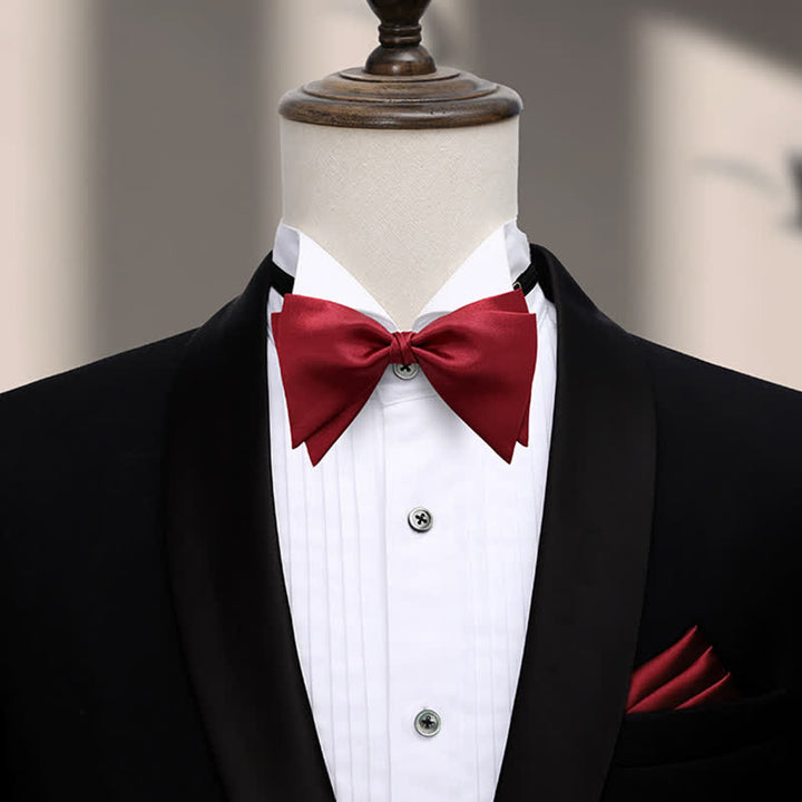 Papillon oversize a punta elegante da sposo per uomo