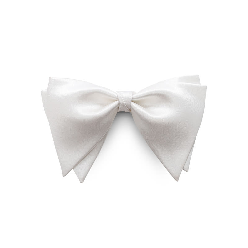 Papillon oversize a punta elegante da sposo per uomo - Bianco - image 11