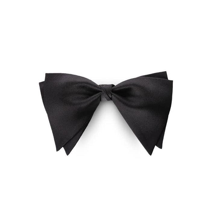 Papillon oversize a punta elegante da sposo per uomo - Nero - image 3