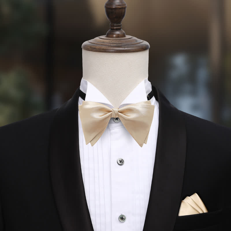 Papillon oversize a punta elegante da sposo per uomo