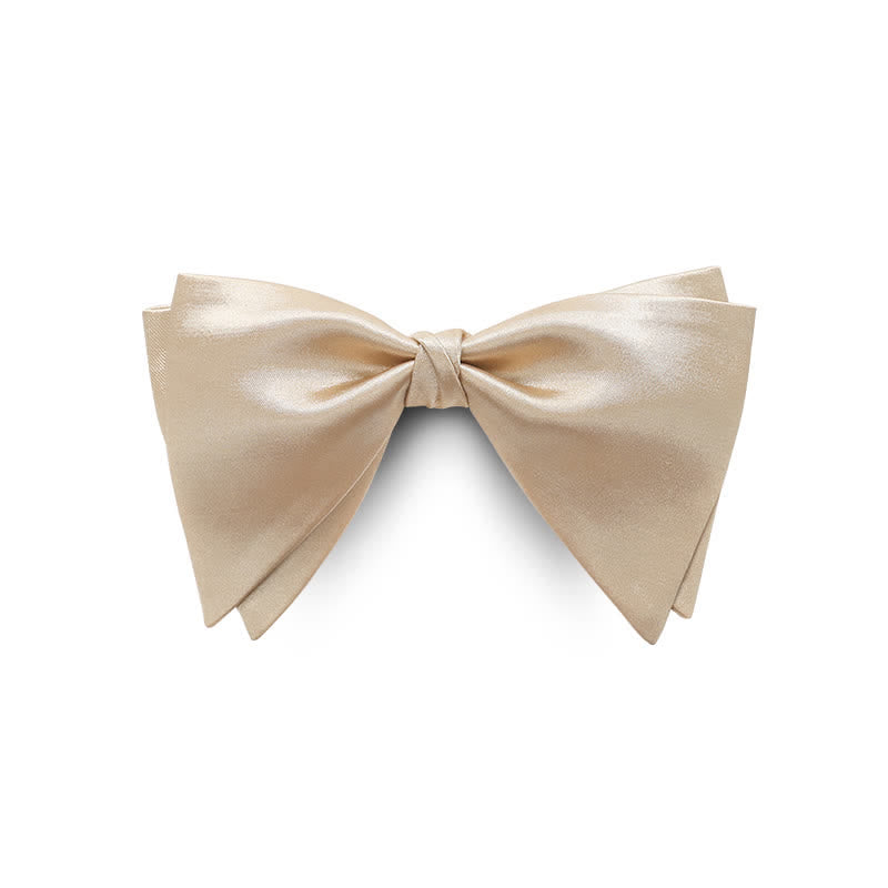 Papillon oversize a punta elegante da sposo per uomo - Champagne - image 13