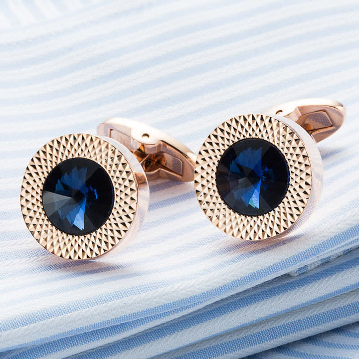 Gemelli da polso da uomo con cristalli e pietre preziose - image 4