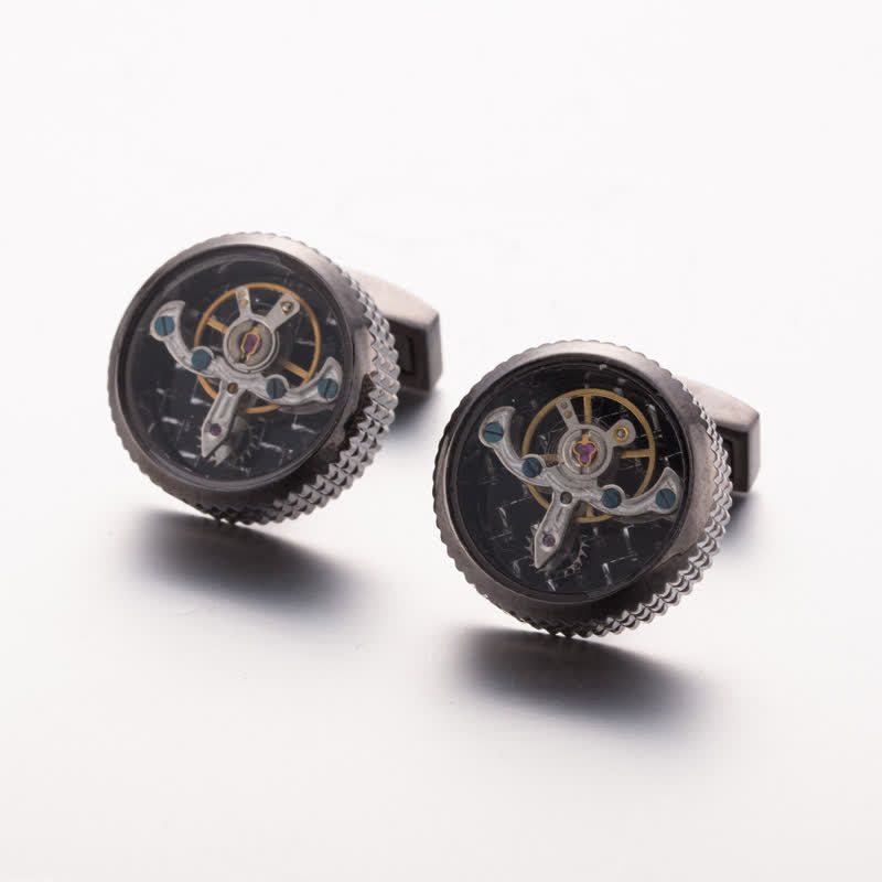 Gemelli da polso da uomo con orologio meccanico Tourbillon - image 4