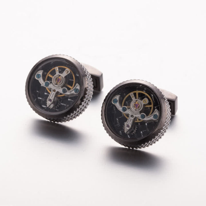 Gemelli da polso da uomo con orologio meccanico Tourbillon - image 4
