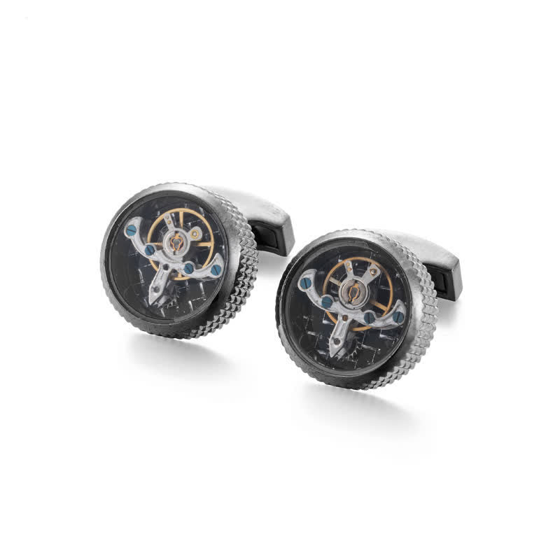 Gemelli da polso da uomo con orologio meccanico Tourbillon - image 4