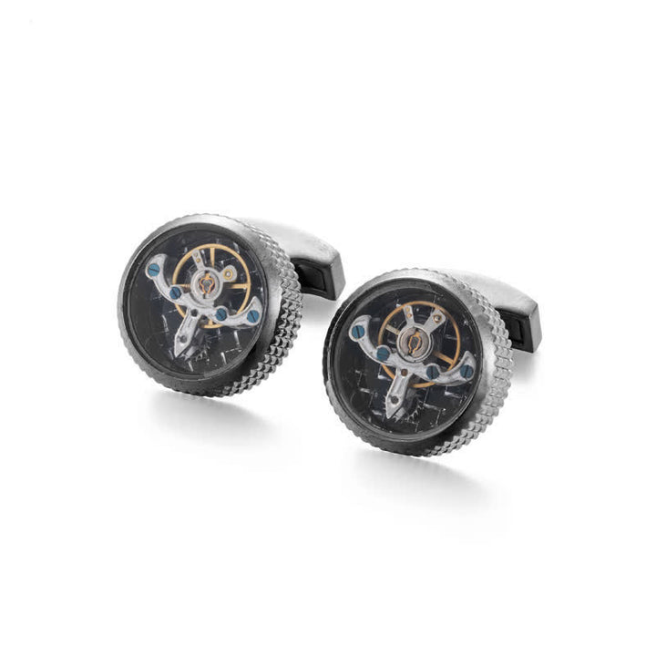 Gemelli da polso da uomo con orologio meccanico Tourbillon - image 4