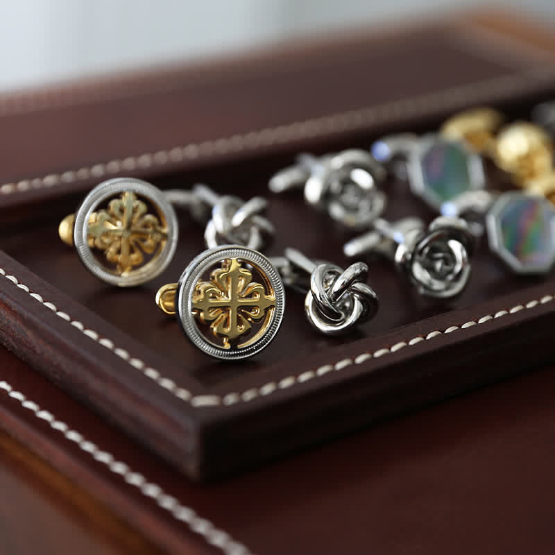 Gemelli da camicia da uomo di lusso semplici e gentiluomo - image 0