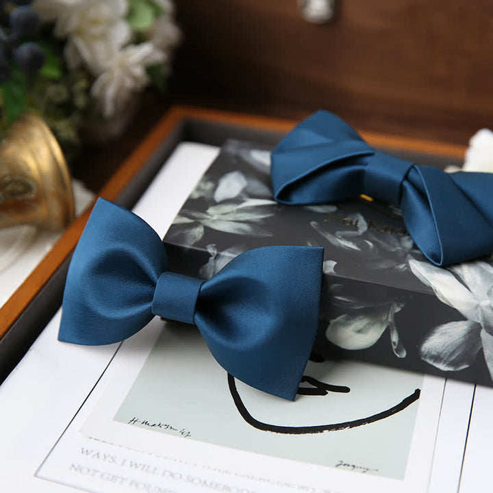 Papillon da sposa classico semplice da uomo, tinta unita