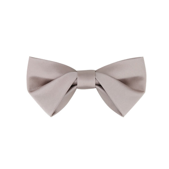 Papillon da sposa classico semplice da uomo, tinta unita - Stile n. 2 - Rosa chiaro - image 16