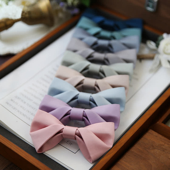 Papillon da sposa classico semplice da uomo, tinta unita