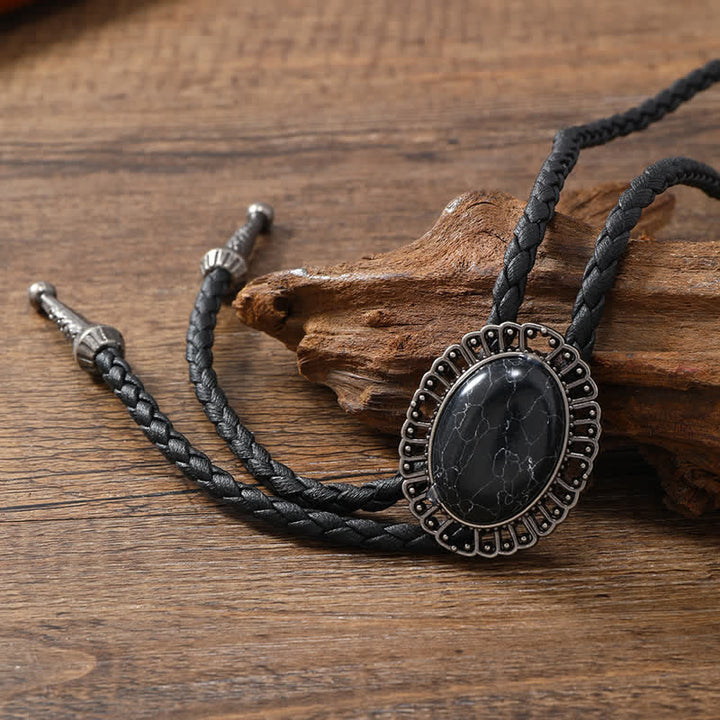 Stupenda replica Western Stone Bolo Tie - Pietra vulcanica - image 7