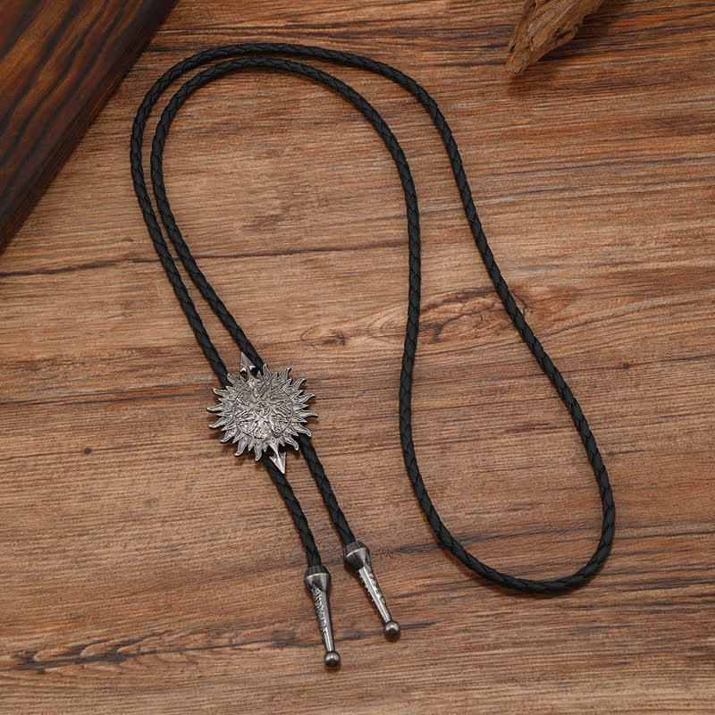 Cravatta Bolo Vintage con Motivo a Freccia e Girasole - image 5