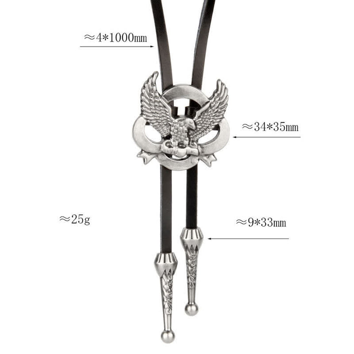Cravatta Bolo Western Charming Flying Eagle - image 6