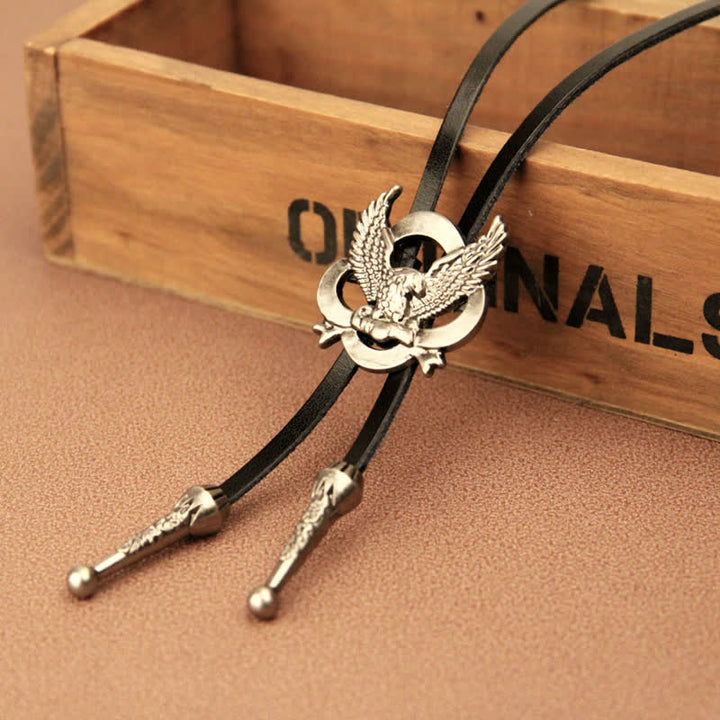 Cravatta Bolo Western Charming Flying Eagle