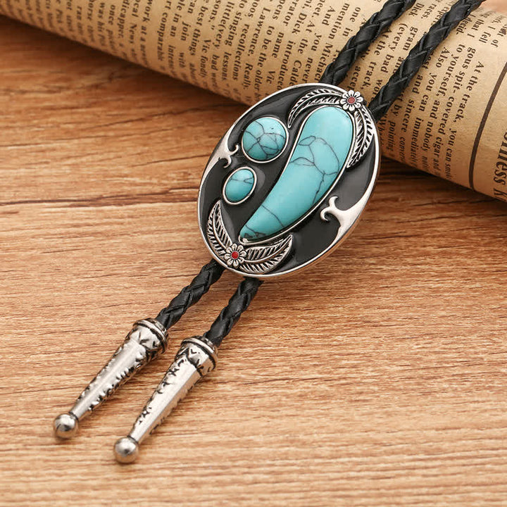 Cravatta Bolo da cowboy in stile indiano turchese