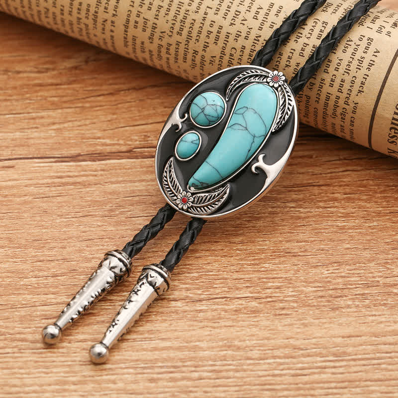 Cravatta Bolo da cowboy in stile indiano turchese - Blu - image 0