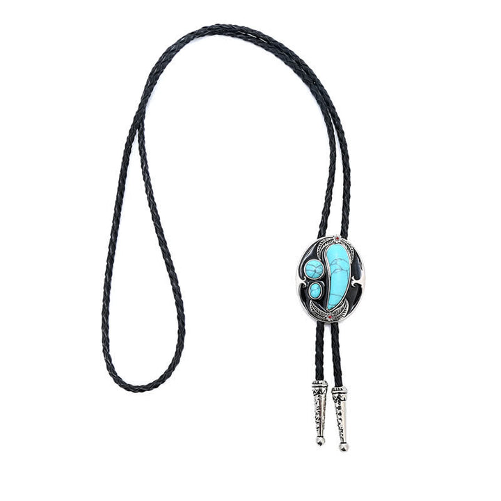 Cravatta Bolo da cowboy in stile indiano turchese