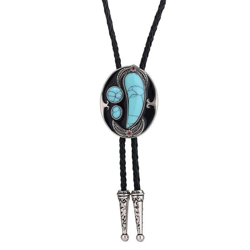 Cravatta Bolo da cowboy in stile indiano turchese