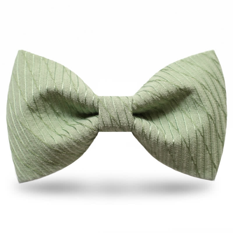 Papillon da sposa in twill della serie verde da uomo - Verde menta - Stile n. 1 - image 7
