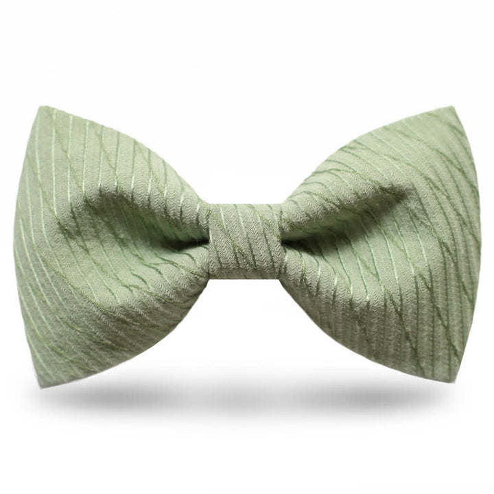 Papillon da sposa in twill della serie verde da uomo - Verde menta - Stile n. 1 - image 7