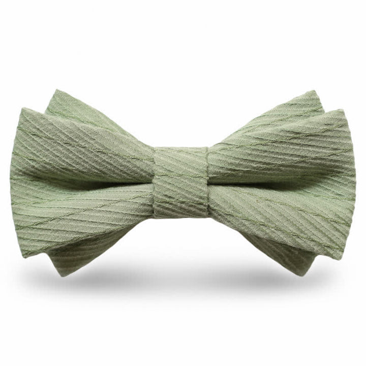 Papillon da sposa in twill della serie verde da uomo - Verde menta - Stile n. 2 - image 8