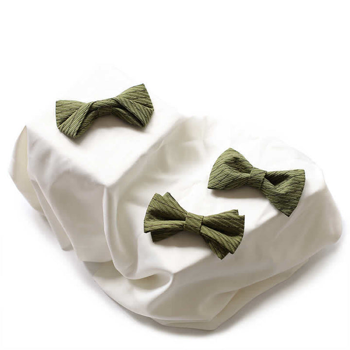 Papillon da sposa in twill della serie verde da uomo - image 4