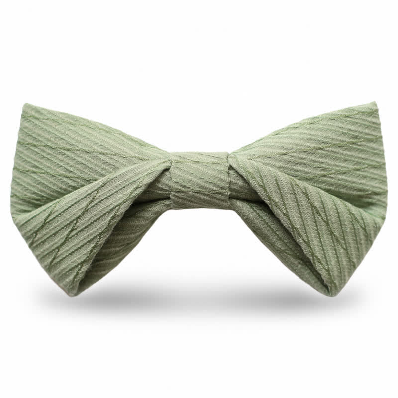 Papillon da sposa in twill della serie verde da uomo - Verde menta - Stile n. 3 - image 9