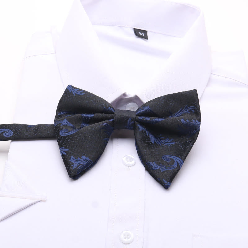 Papillon a punta oversize con motivo floreale astratto da uomo