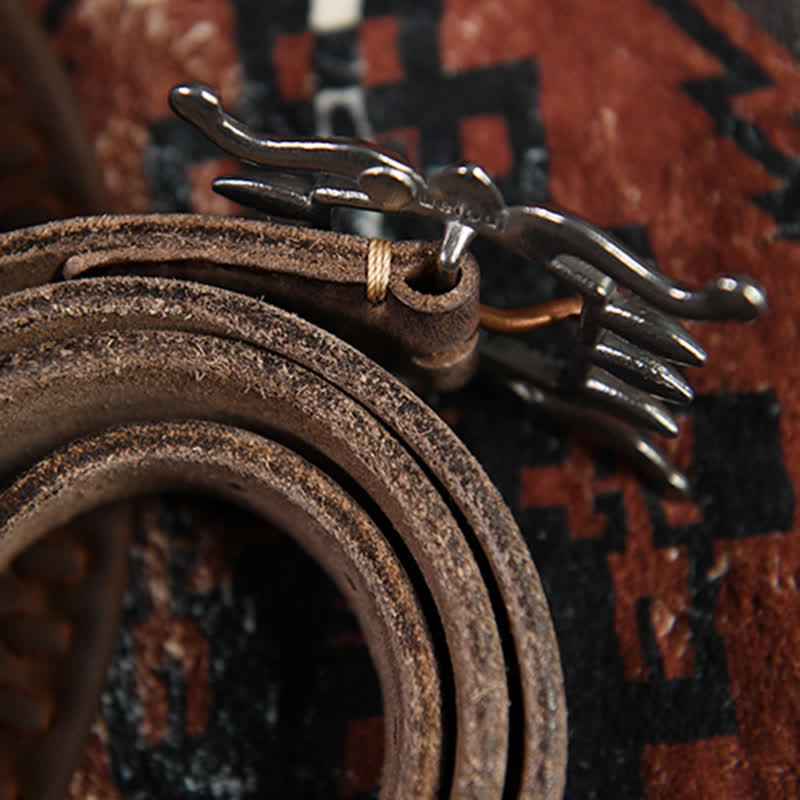 Cintura in pelle con fibbia a forma di polpo, alla moda e punk da uomo