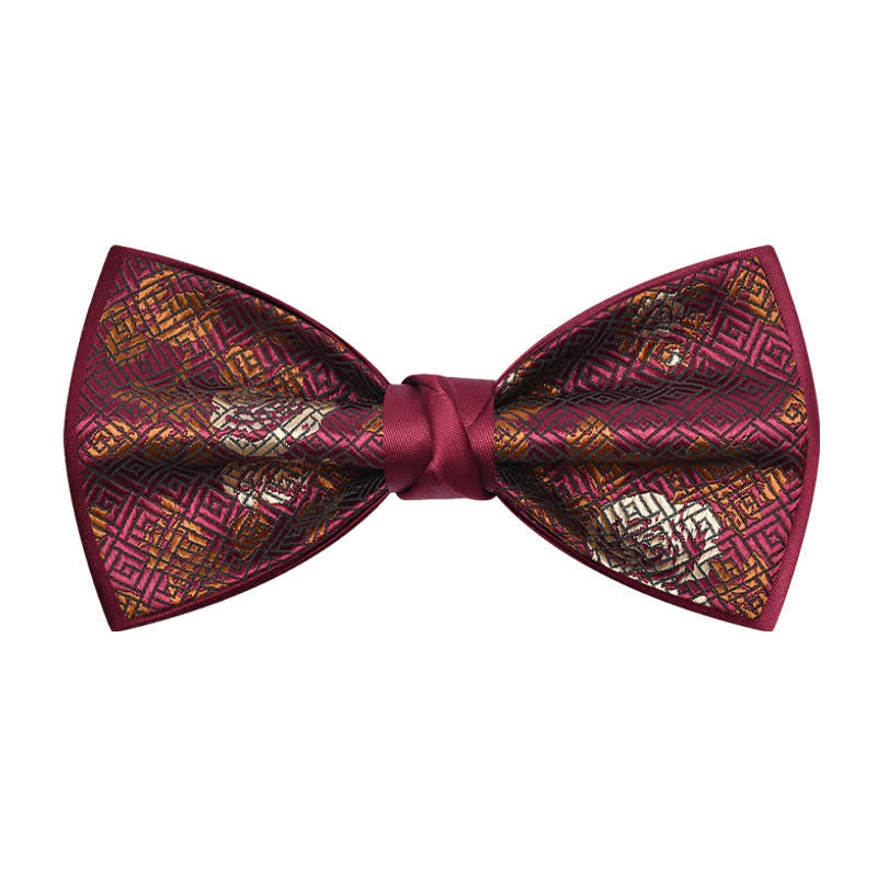Papillon da uomo con motivo a quadri "Charming Blossom" - Rosso - image 0