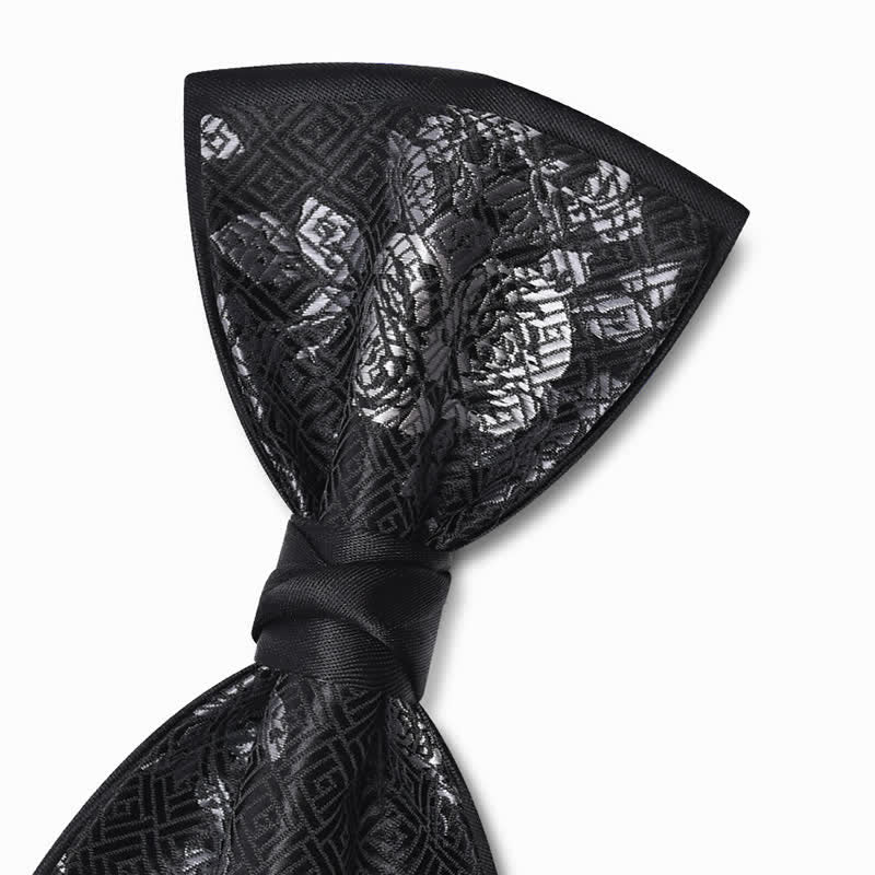 Papillon da uomo con motivo a quadri "Charming Blossom"