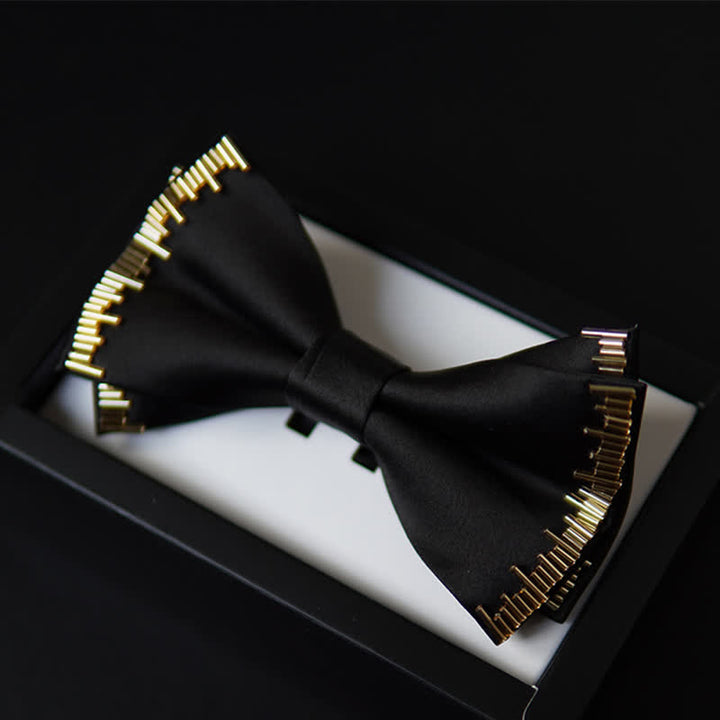 Papillon di lusso da uomo con luce dorata abbagliante