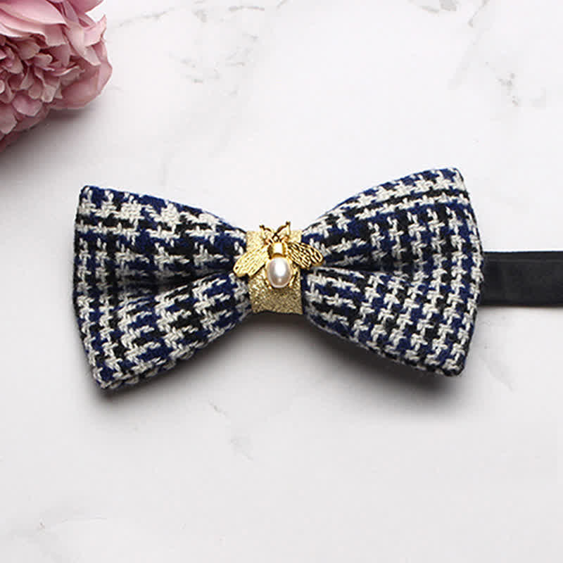 Papillon da uomo in lana testurizzata Golden Bee