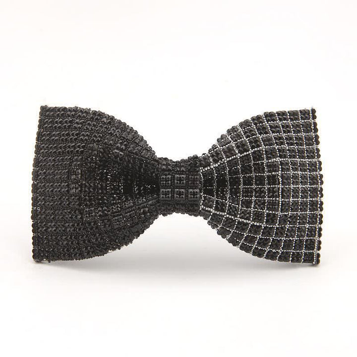 Papillon da uomo con strass in resina colorata lucida