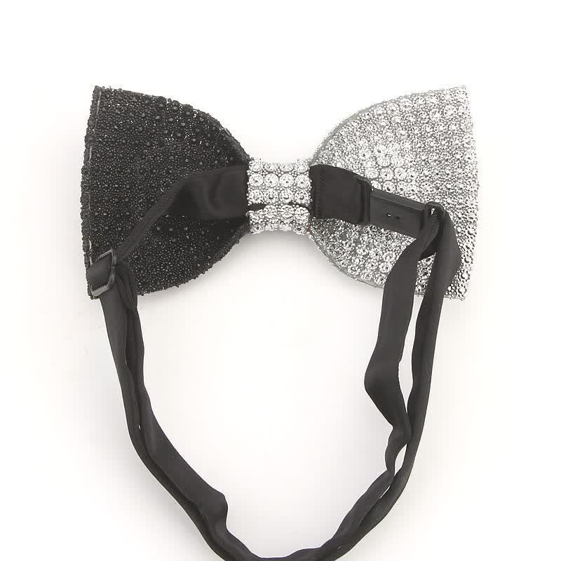 Papillon da uomo con strass in resina colorata lucida