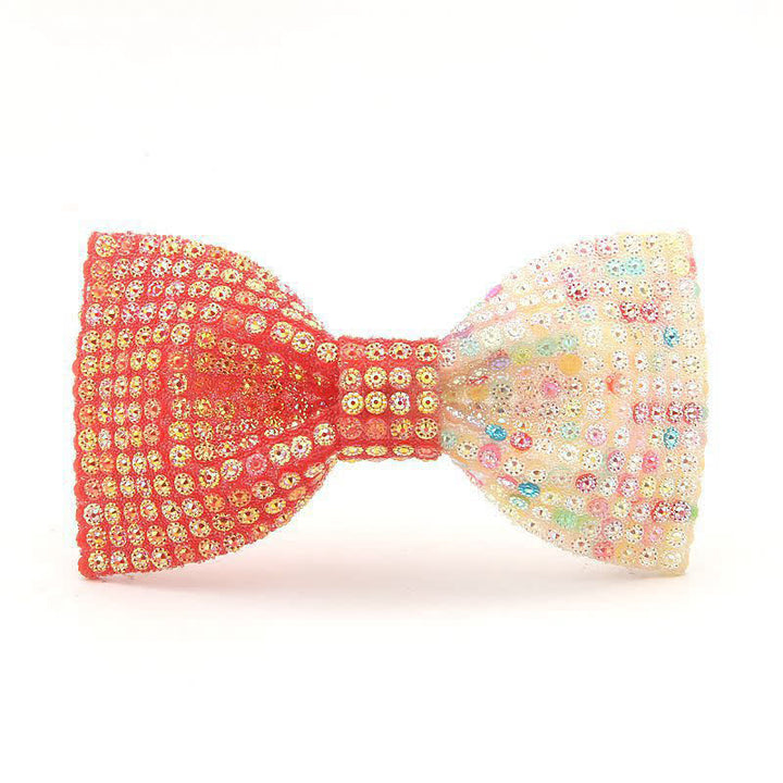 Papillon da uomo con strass in resina colorata lucida