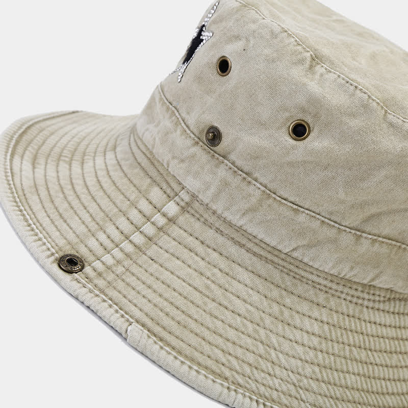 Cappello da cowboy unisex con stella e strass