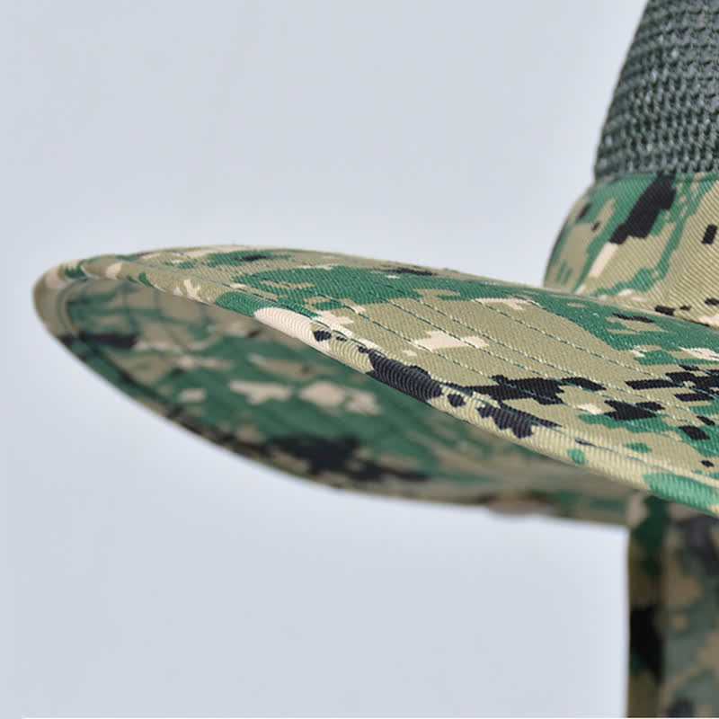 Cappello da pescatore con design a rete mimetica da uomo