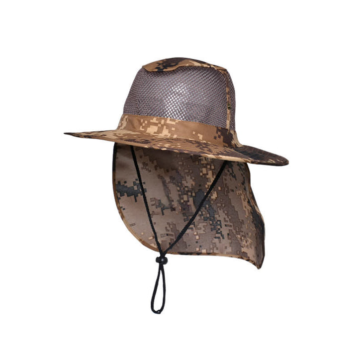 Cappello da pescatore con design a rete mimetica da uomo