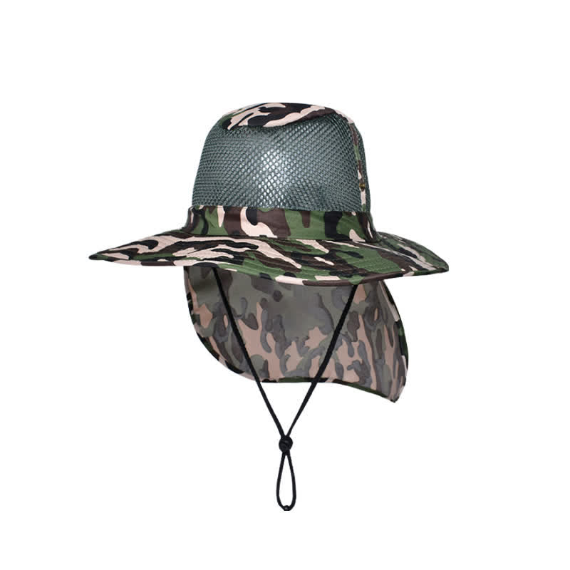 Cappello da pescatore con design a rete mimetica da uomo