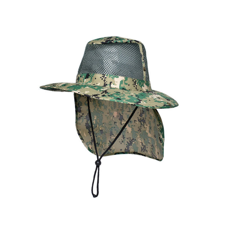 Cappello da pescatore con design a rete mimetica da uomo
