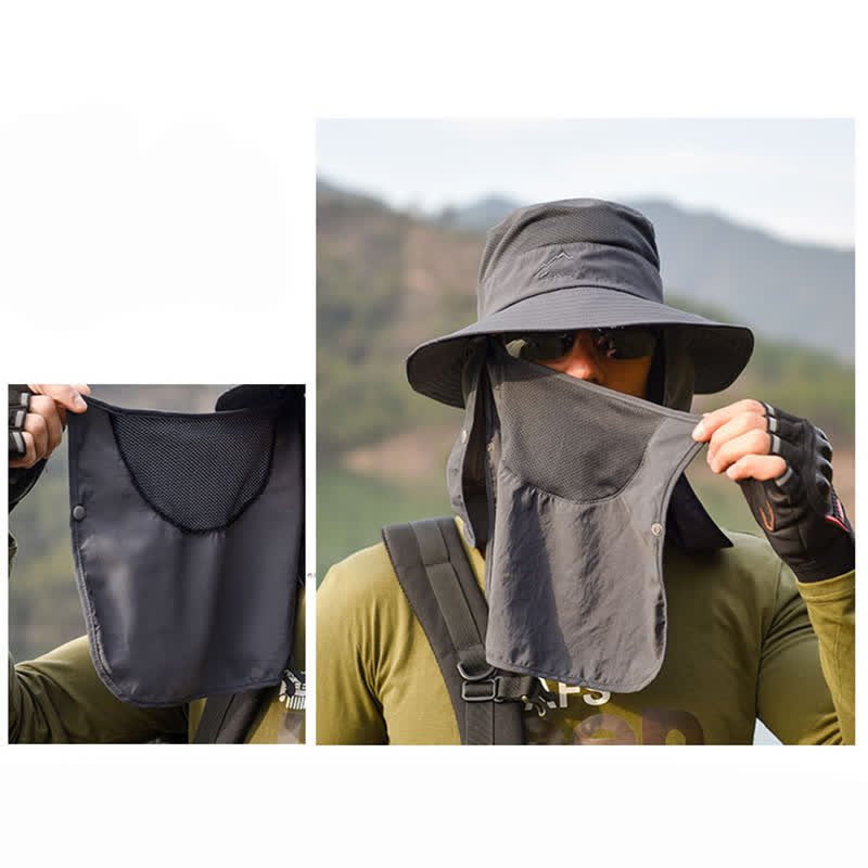 Cappello da trekking con mascherina staccabile da uomo