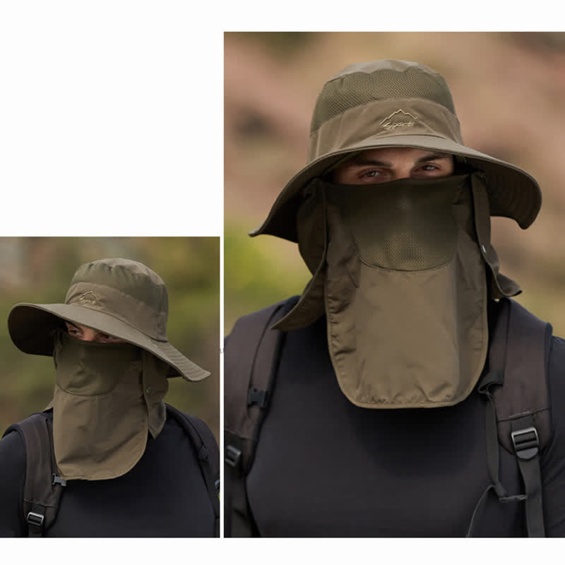 Cappello da trekking con mascherina staccabile da uomo
