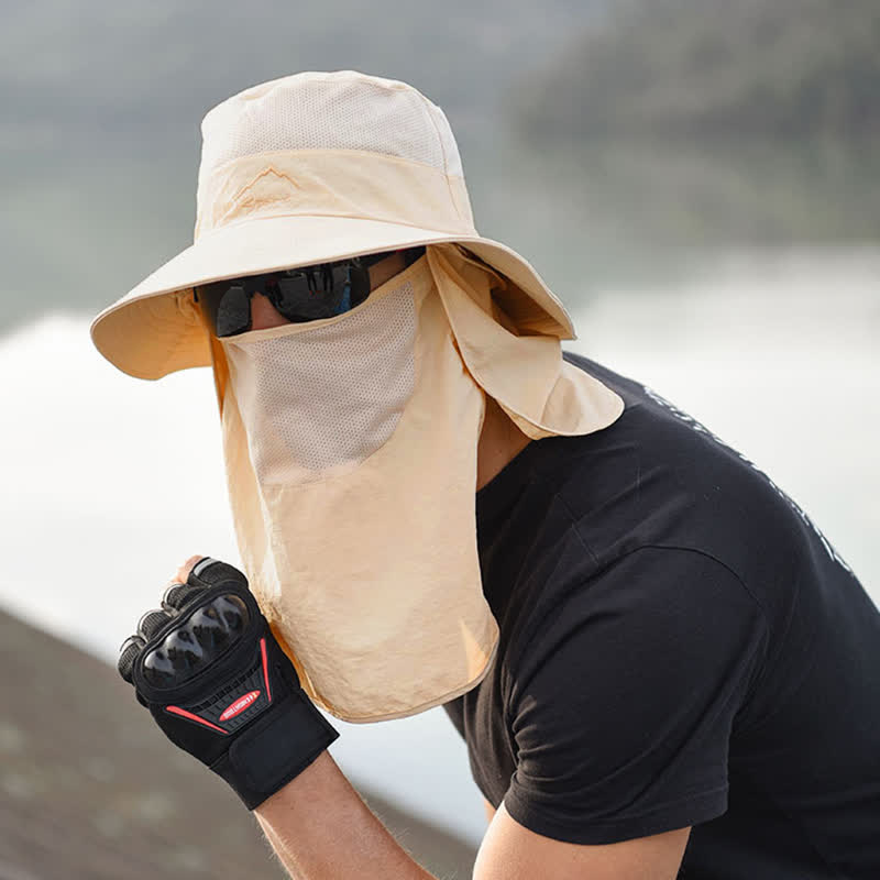 Cappello da trekking con mascherina staccabile da uomo
