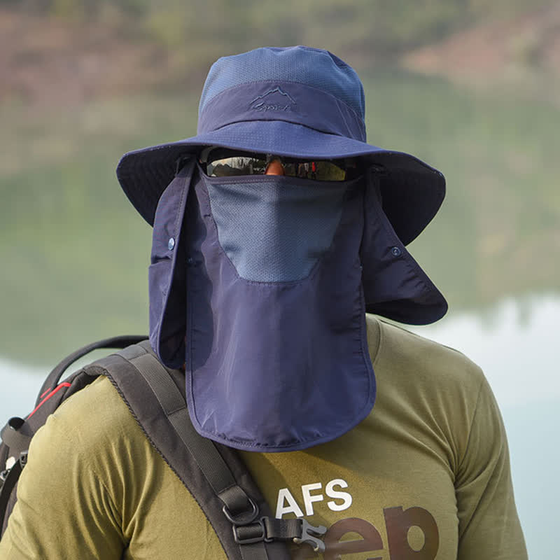 Cappello da trekking con mascherina staccabile da uomo