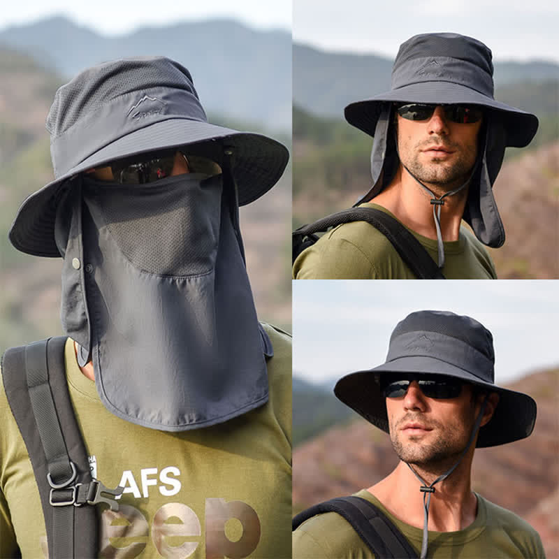 Cappello da trekking con mascherina staccabile da uomo