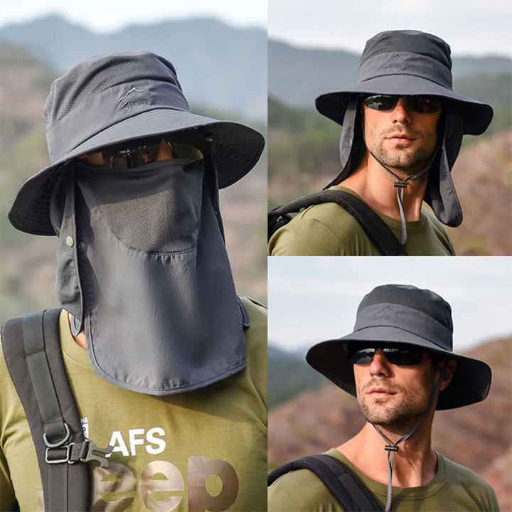 Cappello da trekking con mascherina staccabile da uomo