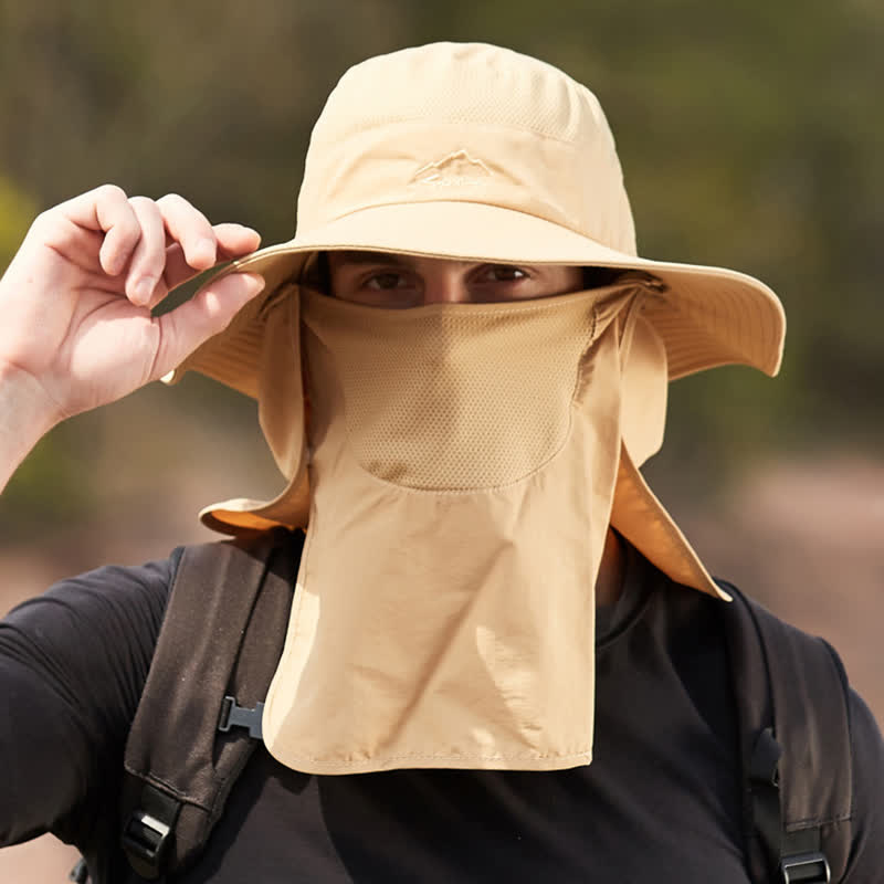 Cappello da trekking con mascherina staccabile da uomo